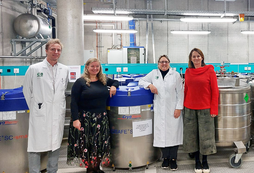 Armin Zebisch (Klinische Abteilung für Hämatologie), Marie Peinsith (Leukämiehilfe Steiermark), Ilona Brandstätter (Leukämie-Biobank), Monika Valjan (Biobank Graz)