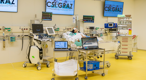 Simulation einer ECMO-Maschine - Foto Fischer/Med Uni Graz